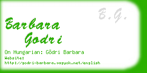 barbara godri business card