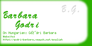 barbara godri business card